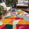 Edge Collections - 5' x 8' - Multicolor - Area Rug for Geometric Indoor and Outdoor Use Washable - 1 Piece